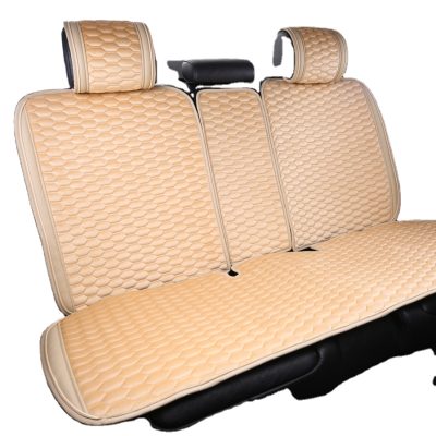 Beige cotton velvet car seat cover (1)