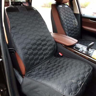 Black soft cotton car seat cover (4)