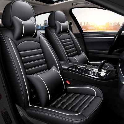 Breathable color decorative leather seat cover (6)