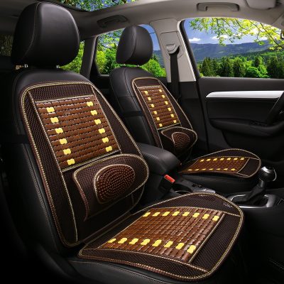 Brown custom bamboo car seat cushion (1)
