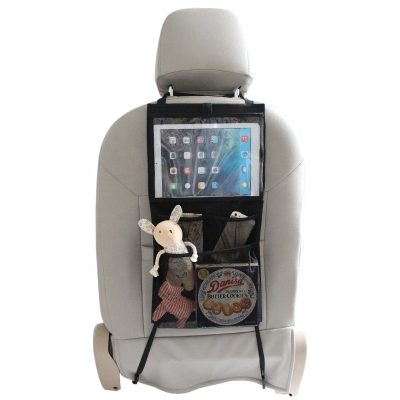 Car rear seat storage bag with mesh pockets (2)