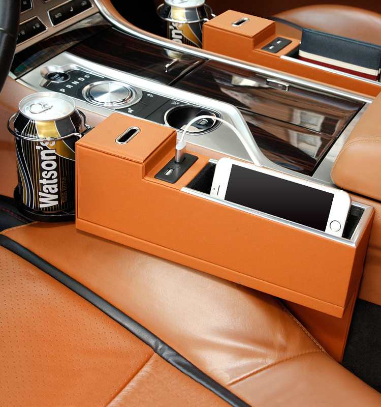 Car seat side bag organizer