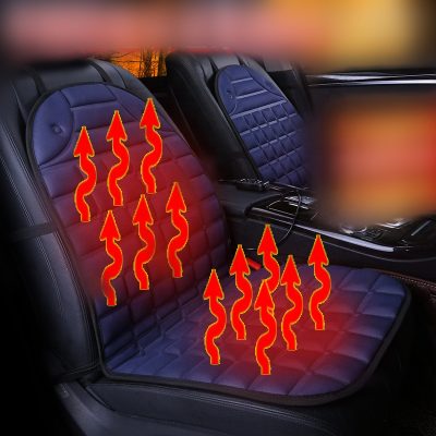 Checkered heated single seat car seat cover (1)
