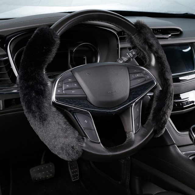 Color wool car steering wheel cover (5)