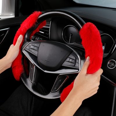 Color wool car steering wheel cover (6)