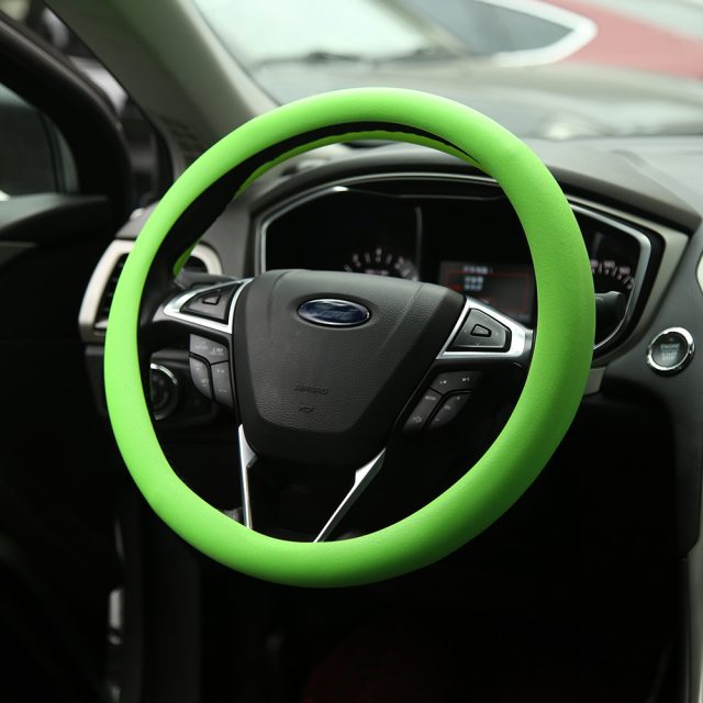 Different color silicone car steering wheel cover (4)