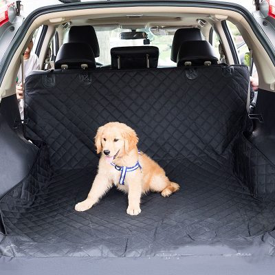 Foldable black dog car seat cover (3)