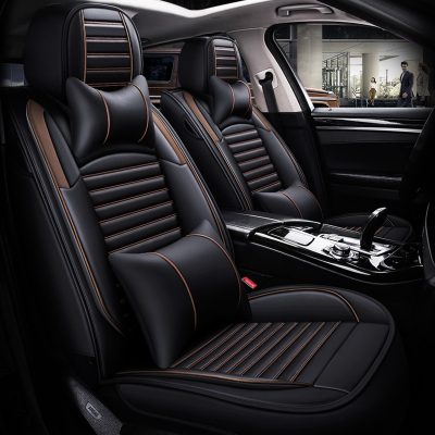 Fully enclosed one-piece leather seat cover (5)