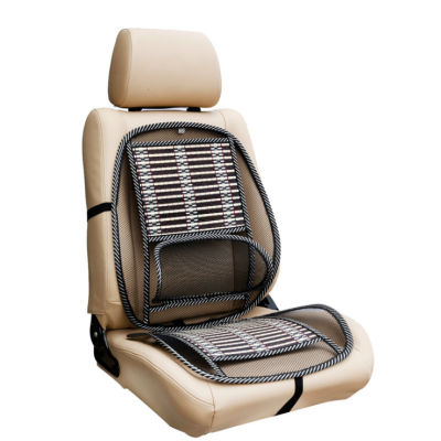 Hollow design bamboo car seat cover (1)