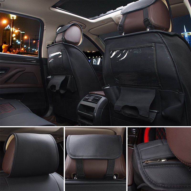 Hybrid leather luxury car seat cover