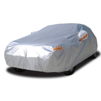 Orange reflective strip premium car cover (5)